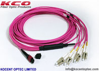 OM4 MPO MTP Patch Cord LC SC  Connector 8 12 24 Core  Pink Violet LSZH Cover