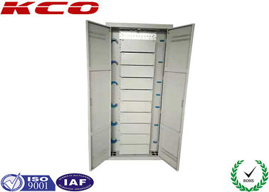 720 Cores 19 Inch Standard Fiber Optic Distribution Frame ODF with 2.2m Height Steel Rack for FTTH Networks