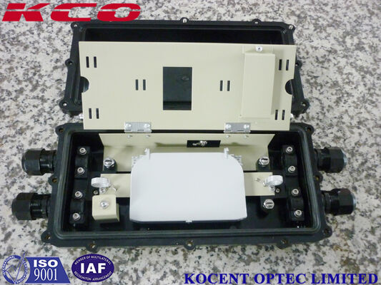 Waterproof 1x16 Optical Splitter Fiber Optic Splice Closure with 4 Cable Ports for Outdoor FTTH Networks