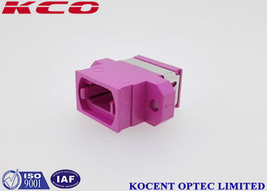 OM4 Female MPO Fiber Optic Adapter Violet Pink MTP Fiber Optic Adapter for MPO MTP Patch Cord