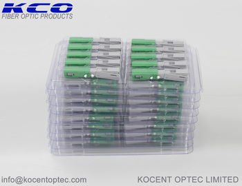 Telecom Field Installable Fiber Optic Fast Connector with 0.3dB Insertion Loss 55dB Return Loss and 3D Pass SC/APC Green