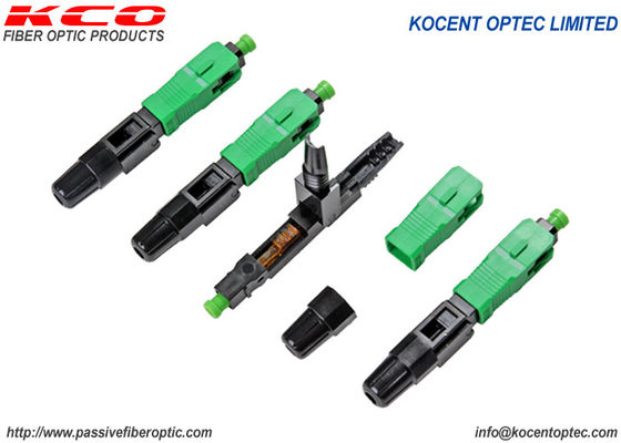 35mm Length SC APC Fiber Optic Fast Connector with 8 Degree Corner for 3mm Drop Cable
