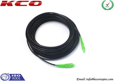 FTTH Drop Fiber Optic Patch Cord SC/APC-SC/APC Single Mode Simplex Black Color LSZH Cable