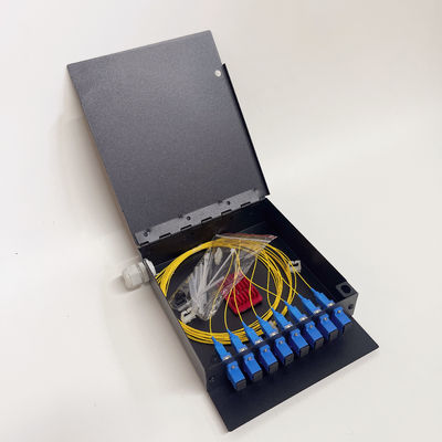 Indoor Wall-mounted 8 Ports Fiber Optic Distribution Box SC Simplex Fiber Optic Terminal Box