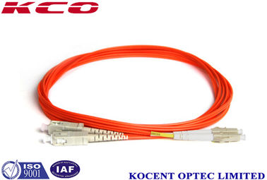 Duplex LC/UPC-SC/UPC Fiber Optic Patch Cord with 3.0mm Diameter and 62.5/125 Core for High Density Data Centers