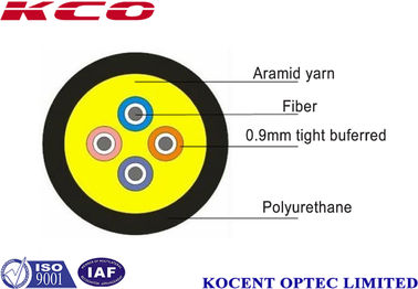 Askeri Saha Sıkı Tamponlu Fiber Optik Kablo Metalik Olmayan SM MM OM3 OM4
