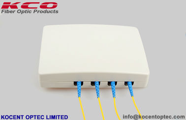 4 Portlu İç Mekan Fiber Optik Terminal Kutusu, ABS+PC Malzeme ve SC/FC/ST/E2000/LC Adaptörlerle 210x110x30mm