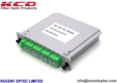 Yeşil 1 * 8 Fiber Optik Bölücü 1x8 LG Montajlı Terminal Kutusu Için LGX PLC Splitter
