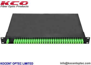 1x32 Fiber Optic PLC Splitter with SC/APC Connector and Rack Mount for Low Insertion Loss and High Reliability