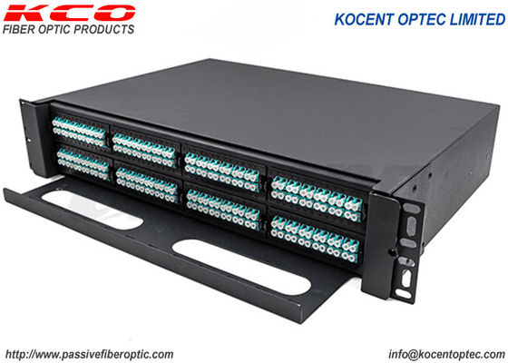 19 İnç 2U MPO Patch Panel 192 Çekirdek MTP Raf Montajlı ODF LC Dubleks