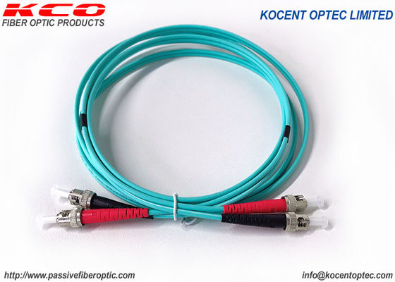 Aramid PVC LSZH MM Optik Fiber Patch Kabloları ST SC LC FC OM3 OM4 Multimode 10G Duplex