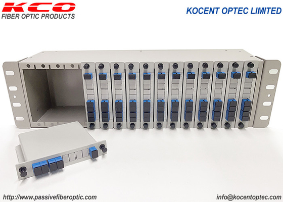 3U 19 inç ODF Optik fiber 1x4 PLC Fiber Splitter Chassic Rack Mount Patch Panel 14 16 Slot